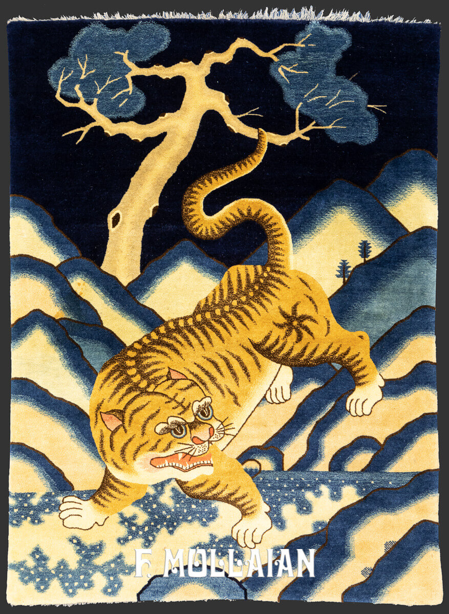 Tappeto Pechino Antico disegno Tigre n°:351408